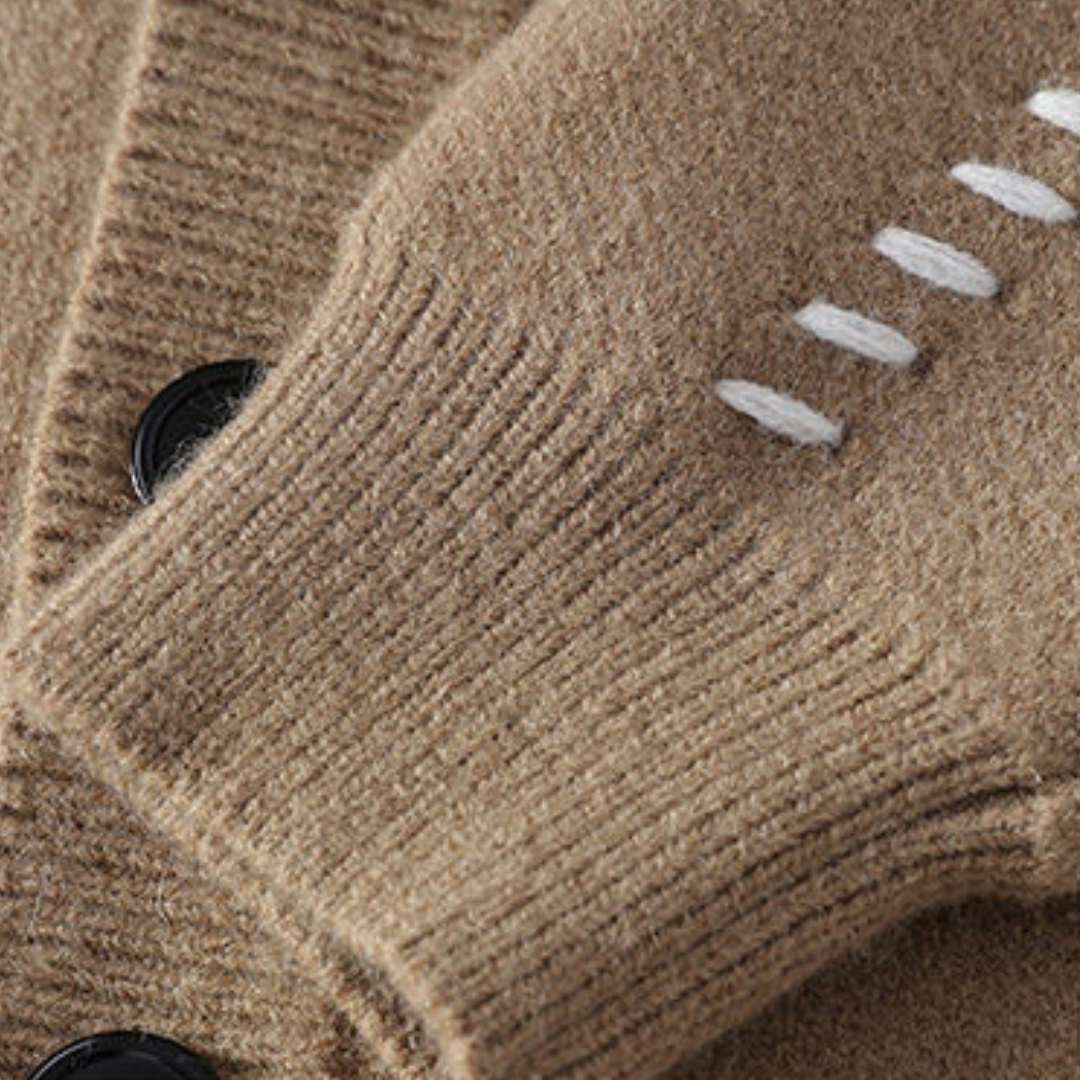 Elarova | Herren-Strickjacke – zum Knöpfen, weiche Wollmischung, lässige Winterkleidung