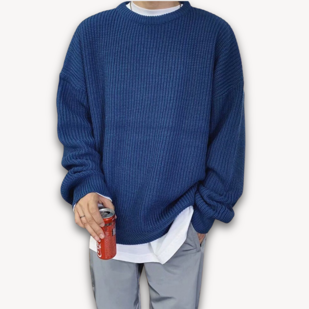 Elarova | Herren-Strickpullover – Lässiger Oversize-Pullover für Erwachsene – Winterkleidung aus weichem Acryl