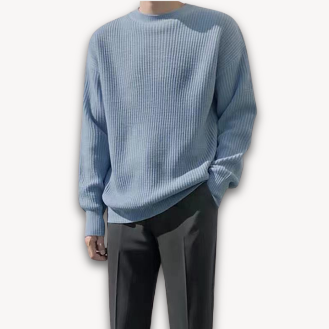 Elarova | Herren-Strickpullover – Lässiger Oversize-Pullover für Erwachsene – Winterkleidung aus weichem Acryl