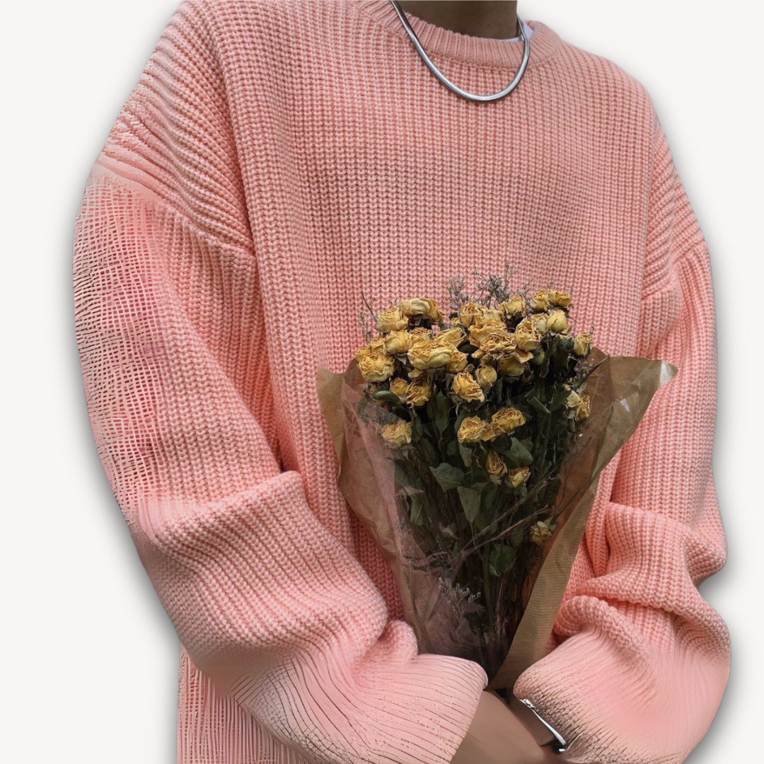 Elarova | Herren-Strickpullover – Lässiger Oversize-Pullover für Erwachsene – Winterkleidung aus weichem Acryl