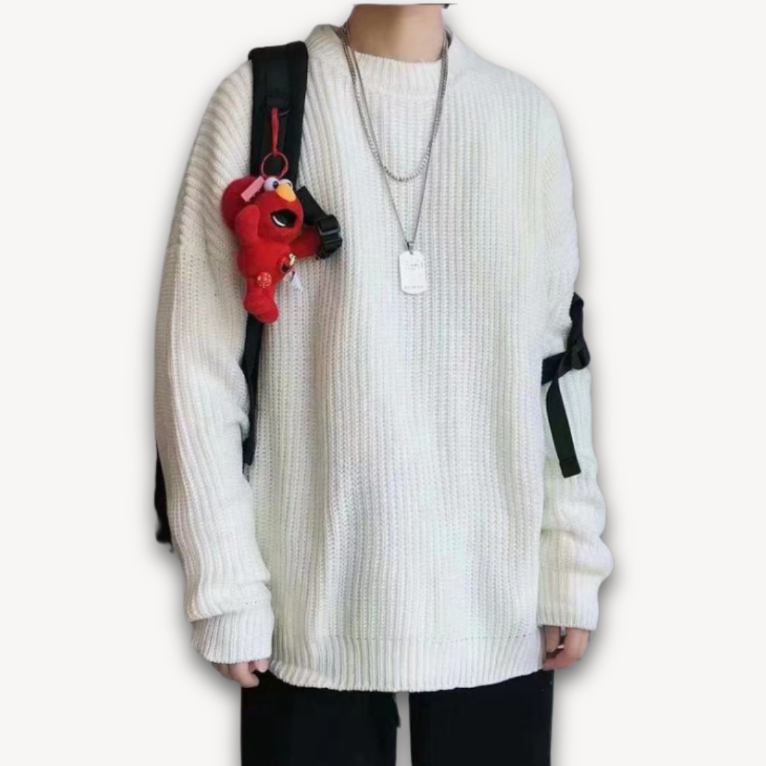 Elarova | Herren-Strickpullover – Lässiger Oversize-Pullover für Erwachsene – Winterkleidung aus weichem Acryl