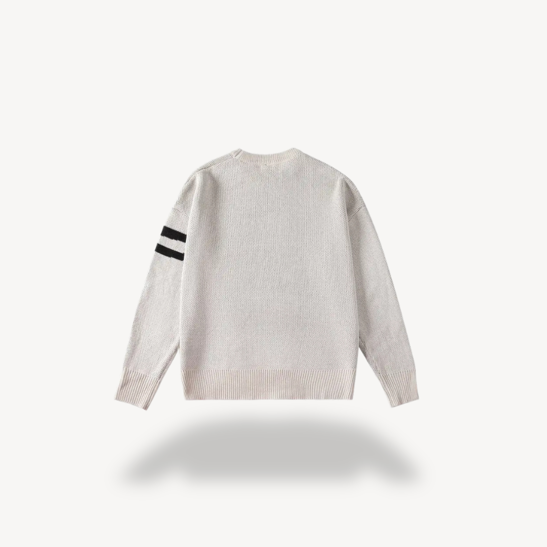 Elarova | Herren-Strickpullover mit Graffiti-Print