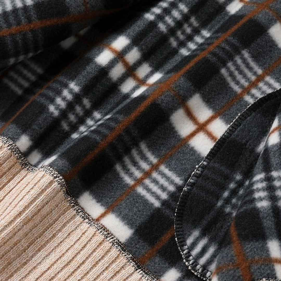 Elarova | Herren-Strickpullover mit Reißverschluss und Kragen