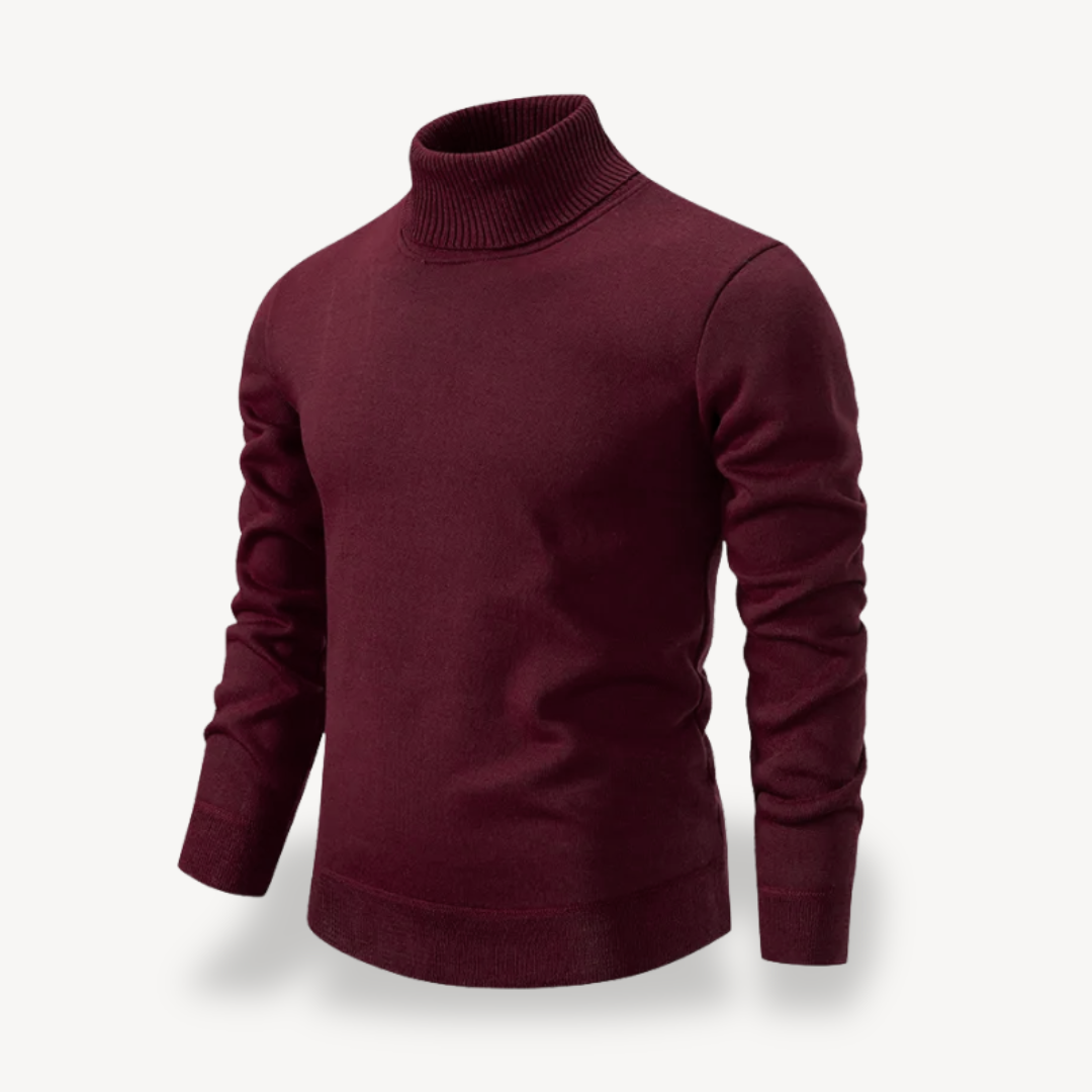 Elarova | Herren-Strickpullover mit Rollkragen