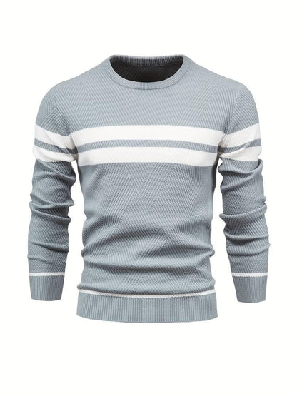 Elarova | Herren-Strickpullover mit Streifen