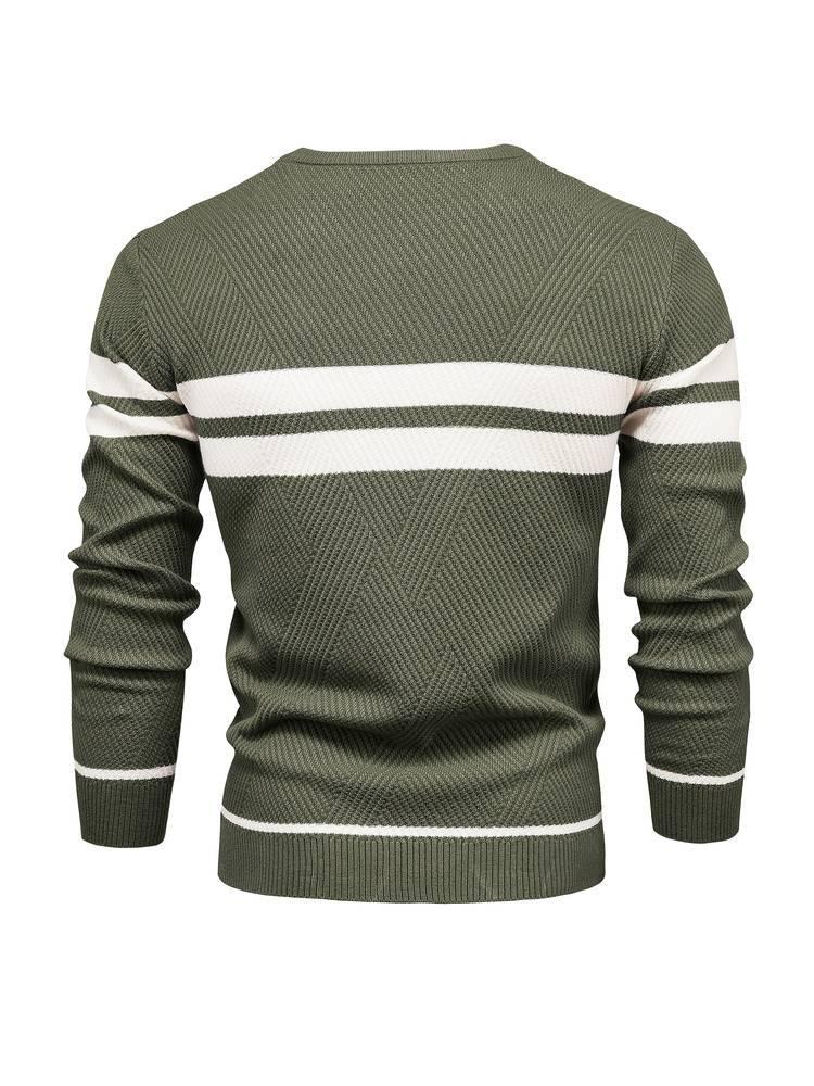 Elarova | Herren-Strickpullover mit Streifen
