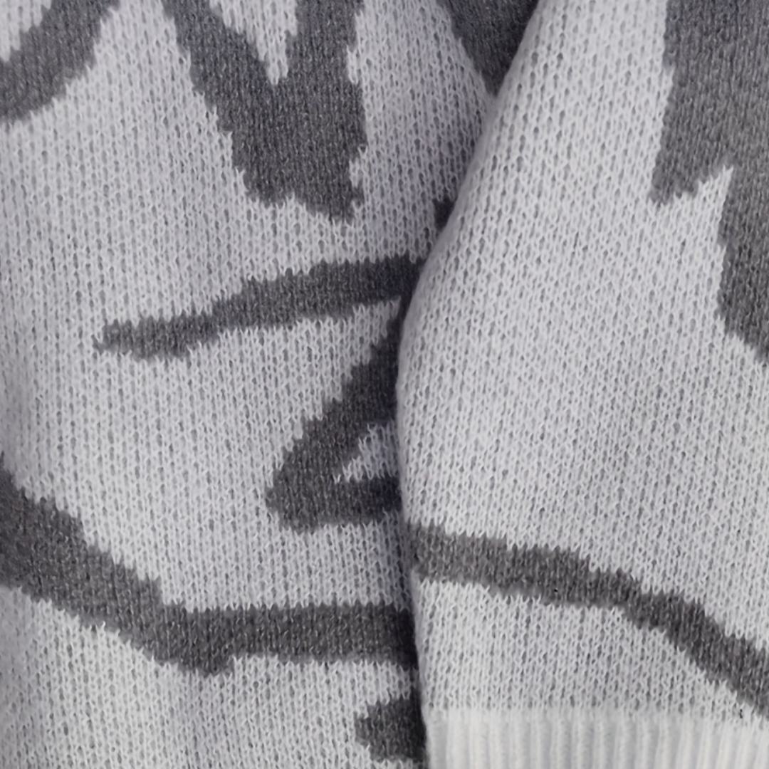 Elarova | Herren-Strickpullover mit abstraktem Muster