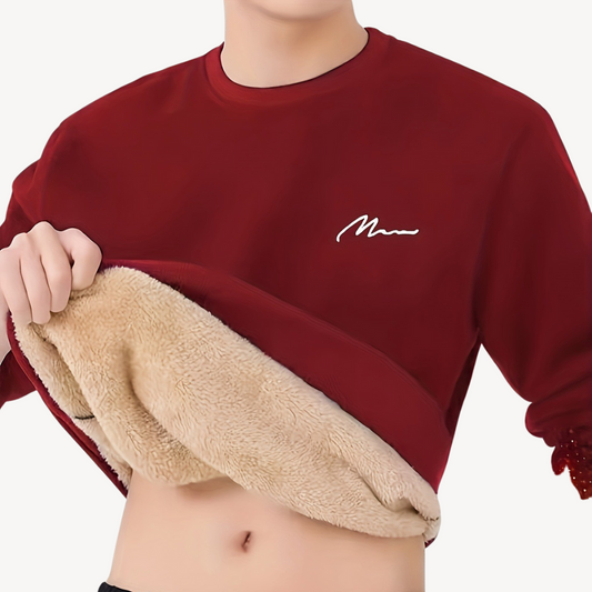 Elarova | Herren-Sweatshirt mit Fleecefutter