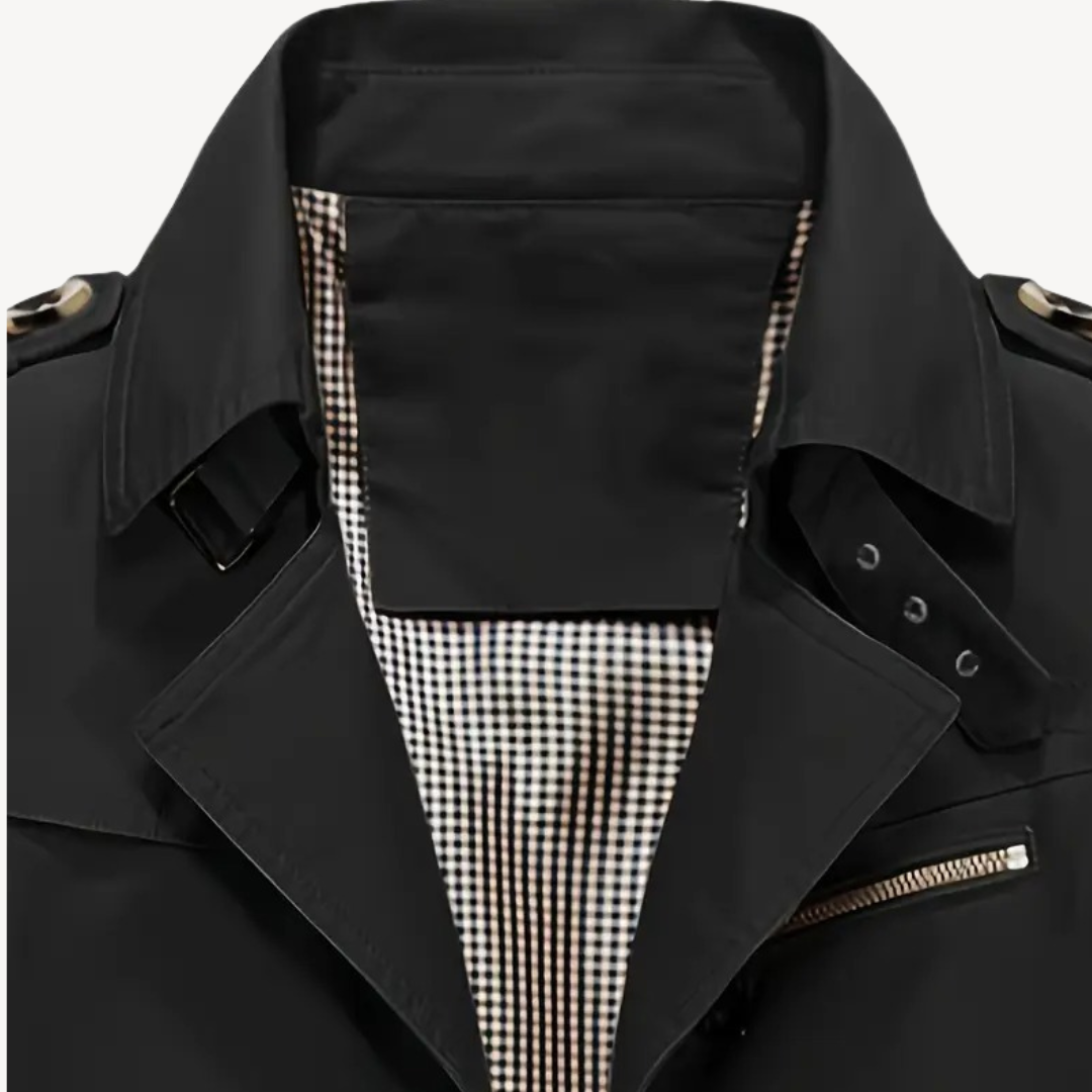 Elarova | Herren-Trenchcoat aus Baumwollmischung