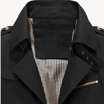 Elarova | Herren-Trenchcoat aus Baumwollmischung