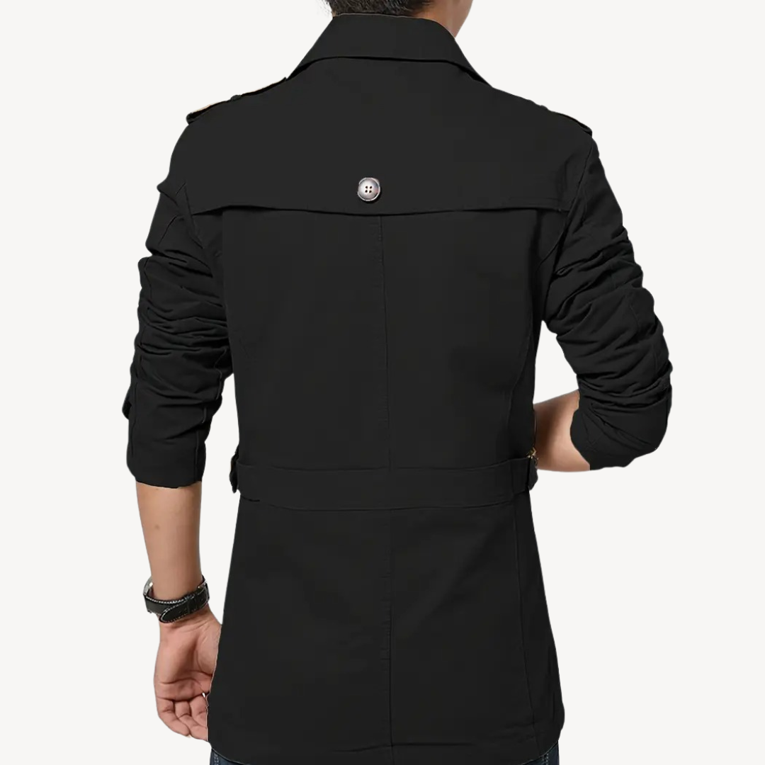 Elarova | Herren-Trenchcoat aus Baumwollmischung