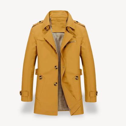 Elarova | Herren-Trenchcoat aus Baumwollmischung