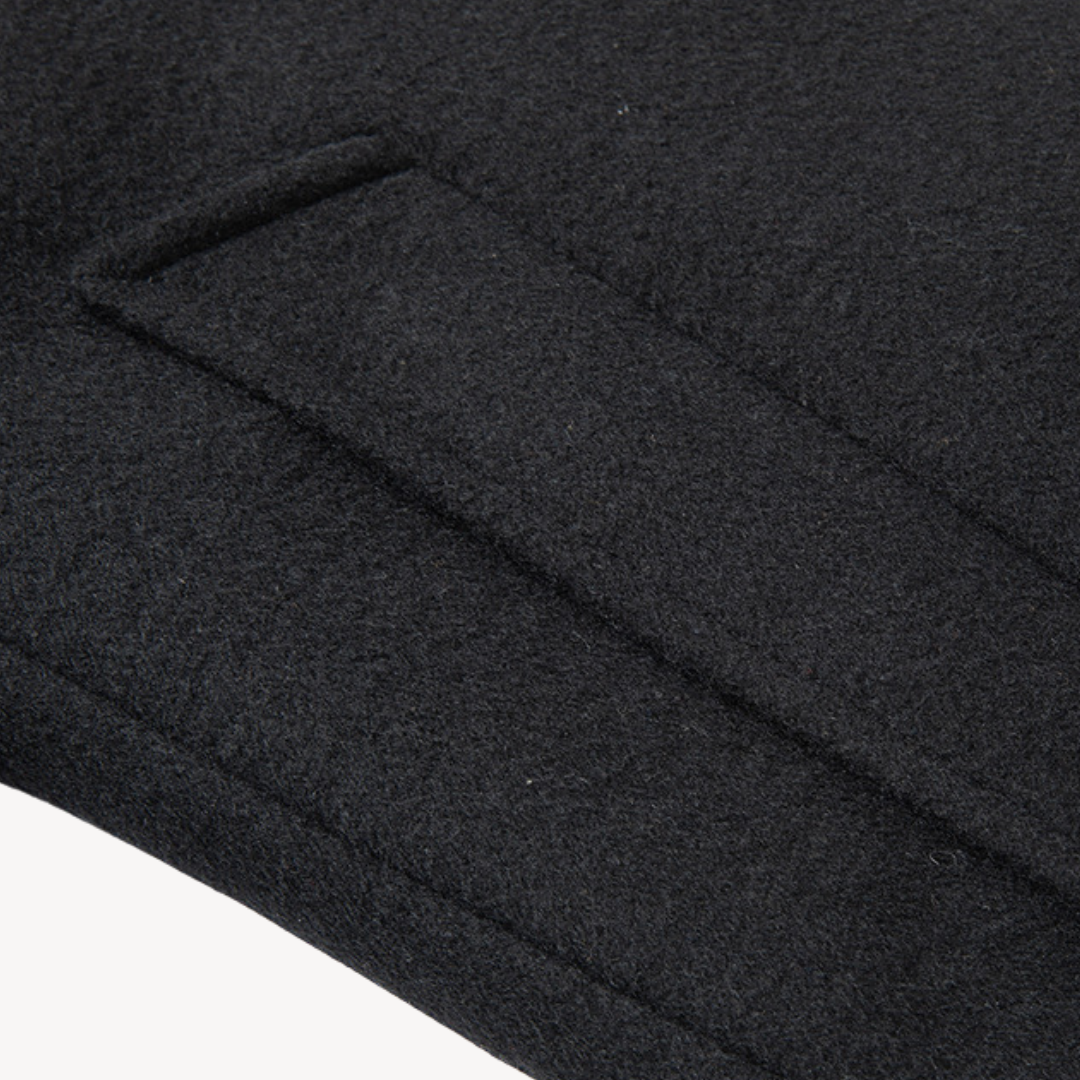 Elarova | Herren Trenchcoat aus Wolle, zweireihig, in Marineblau, Grau, Camel, Schwarz