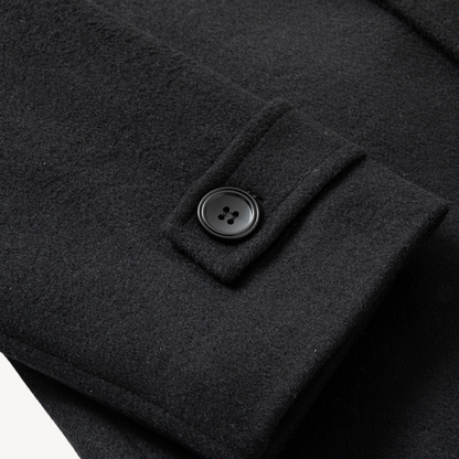 Elarova | Herren Trenchcoat aus Wolle, zweireihig, in Marineblau, Grau, Camel, Schwarz