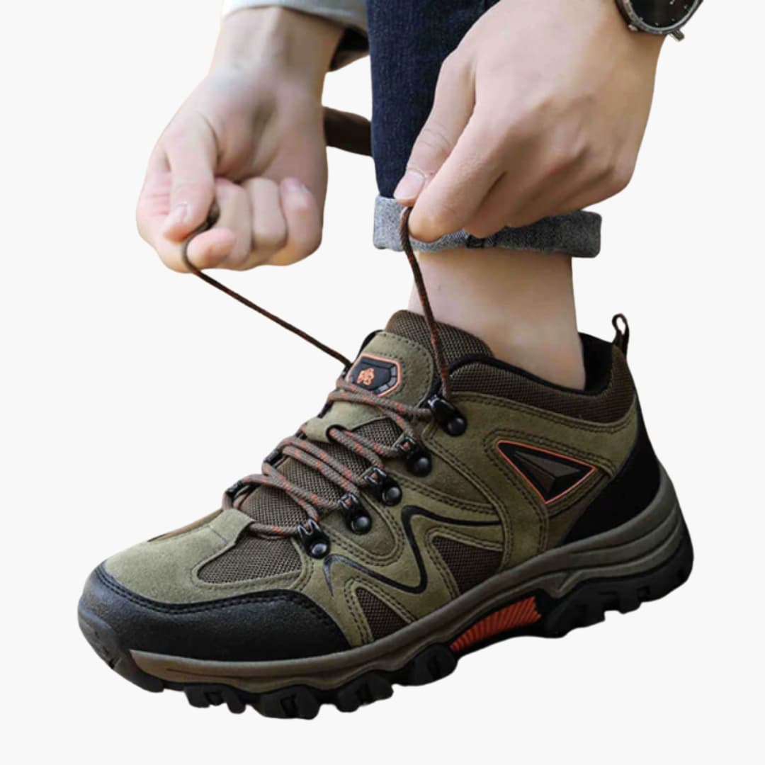 Elarova | Herren-Wanderschuhe mit Schnürverschluss und strukturierter Außensohle