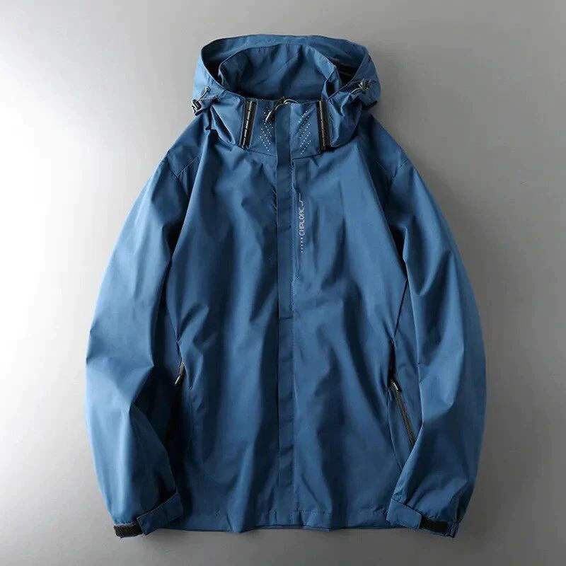 Elarova | Herren Wasserdicht Windbreaker Schwarz Jacke