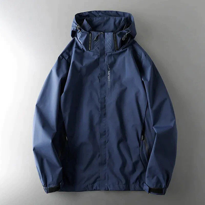 Elarova | Herren Wasserdicht Windbreaker Schwarz Jacke