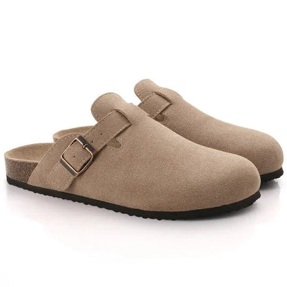 Elarova | Herren Wildleder Slipper Im Zeitlosen Chic