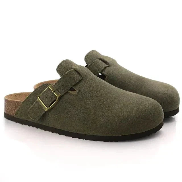Elarova | Herren Wildleder Slipper Im Zeitlosen Chic