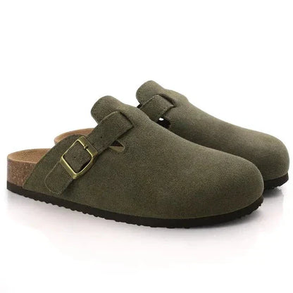 Elarova | Herren Wildleder Slipper Im Zeitlosen Chic