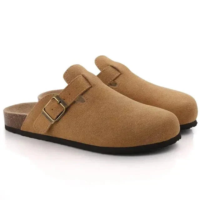 Elarova | Herren Wildleder Slipper Im Zeitlosen Chic