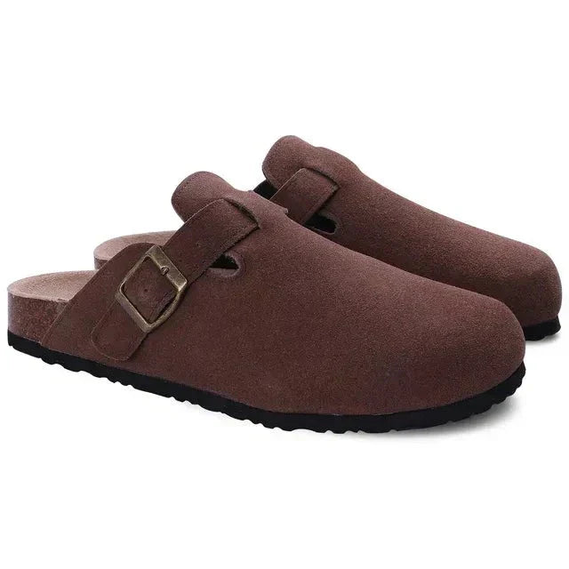 Elarova | Herren Wildleder Slipper Im Zeitlosen Chic