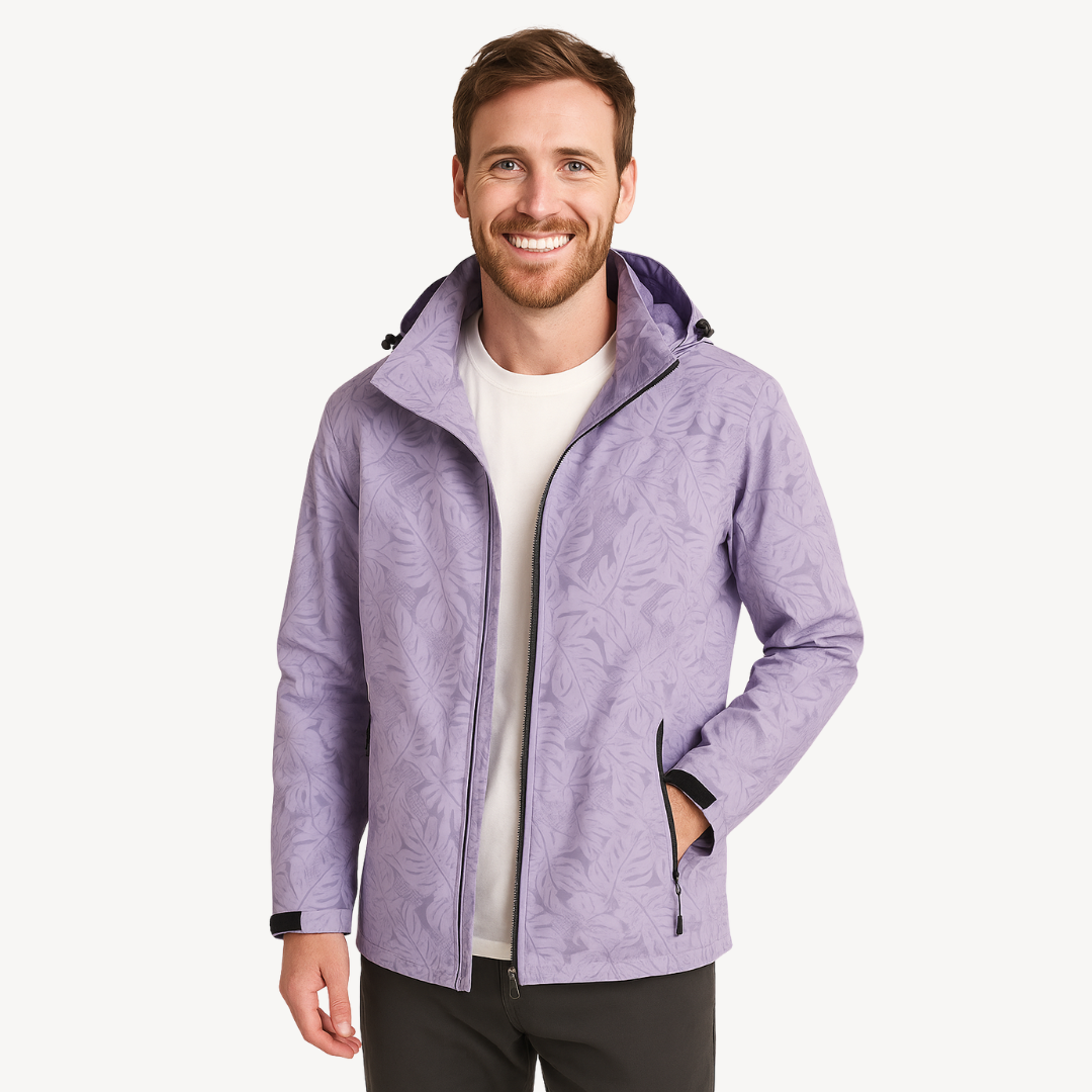 Elarova | Herren-Windjacke mit Blumendruck