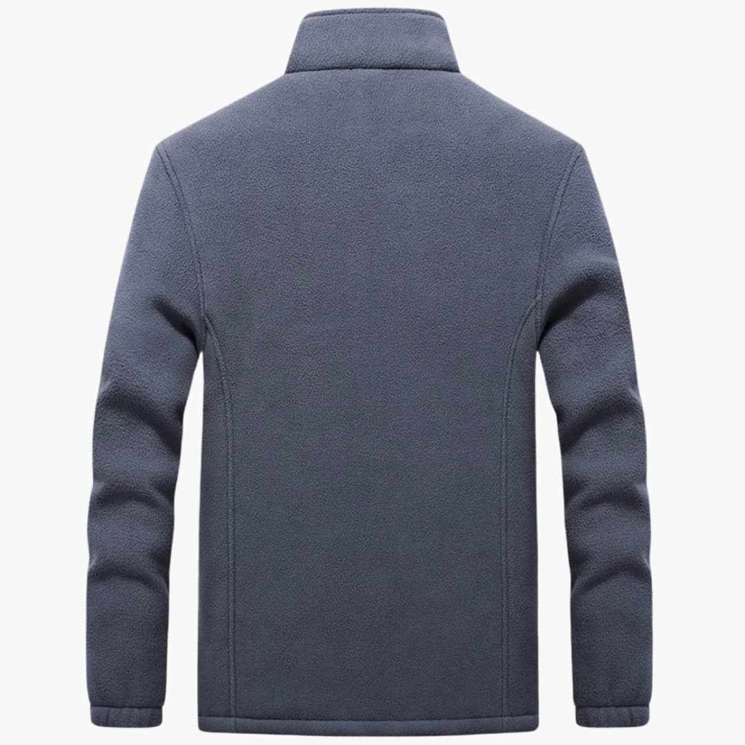 Elarova | Herren Winter Fleecejacke mit Reißverschluss und Stehkragen