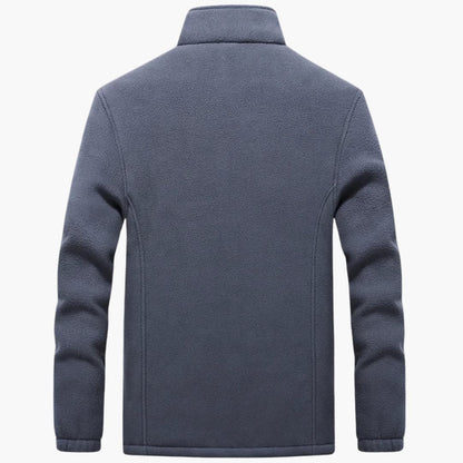 Elarova | Herren Winter Fleecejacke mit Reißverschluss und Stehkragen