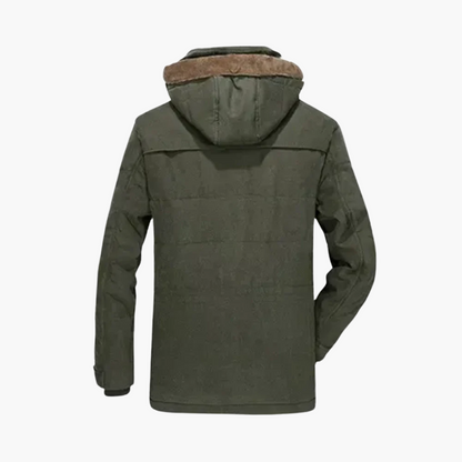 Elarova | Herren Winter Jacke mit Kapuze und Reißverschluss