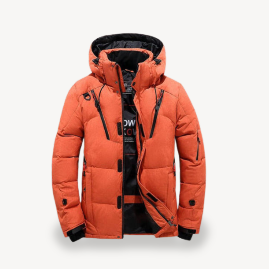Elarova | Herren Winter Pufferjacke mit Kapuze
