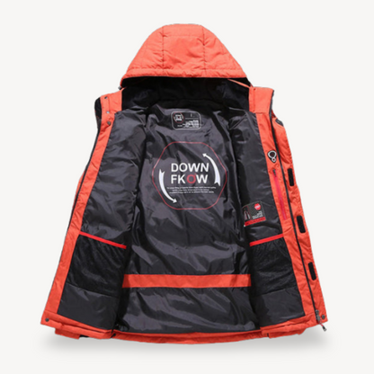 Elarova | Herren Winter Pufferjacke mit Kapuze