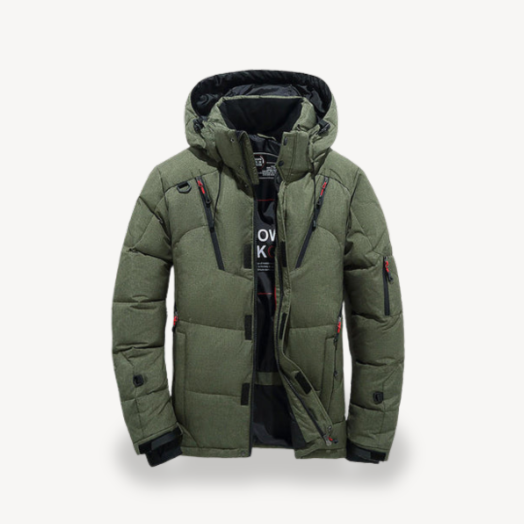 Elarova | Herren Winter Pufferjacke mit Kapuze