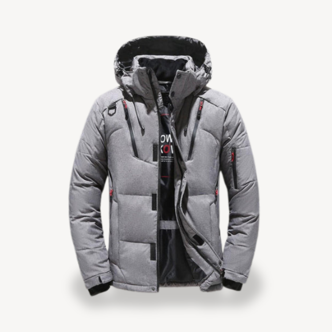 Elarova | Herren Winter Pufferjacke mit Kapuze