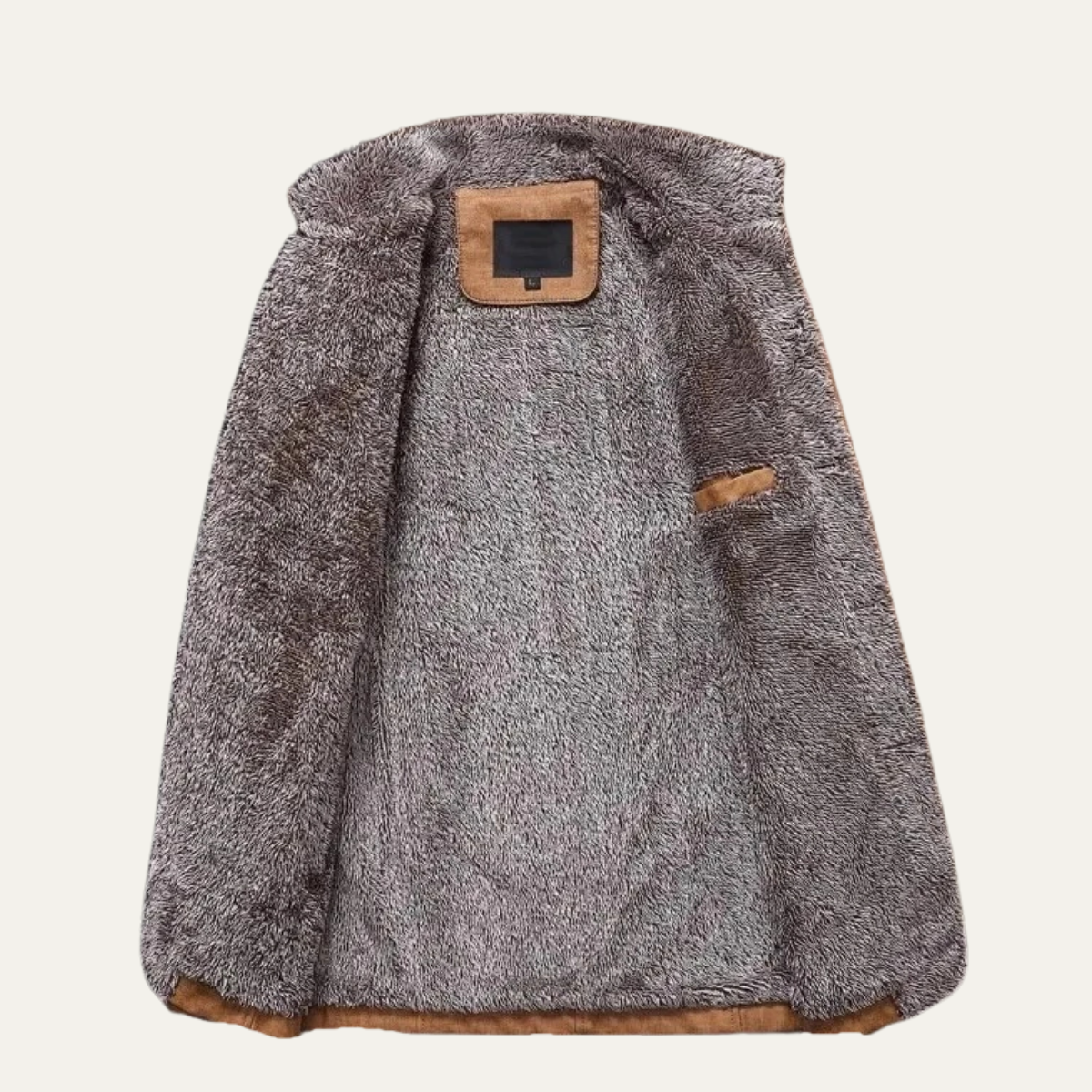 Elarova | Herren Winterjacke aus Leder mit warmem Fleecefutter