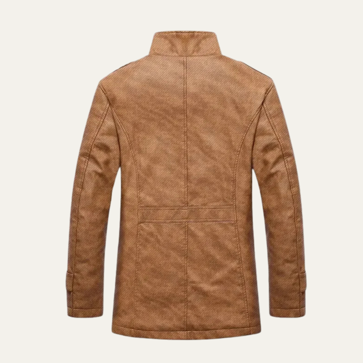 Elarova | Herren Winterjacke aus Leder mit warmem Fleecefutter