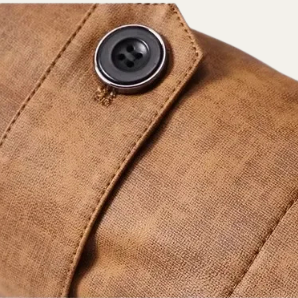 Elarova | Herren Winterjacke aus Leder mit warmem Fleecefutter