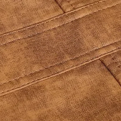 Elarova | Herren Winterjacke aus Leder mit warmem Fleecefutter