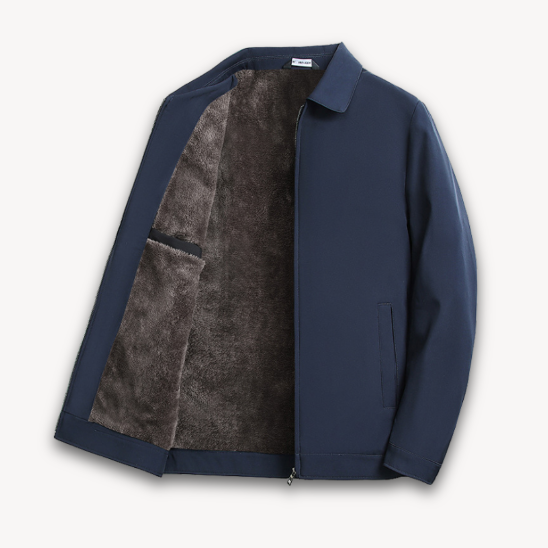 Elarova | Herren-Winterjacke aus Wollmischung – Pelzgefütterte, warme Oberbekleidung