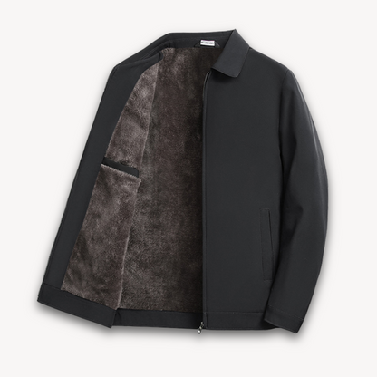 Elarova | Herren-Winterjacke aus Wollmischung – Pelzgefütterte, warme Oberbekleidung