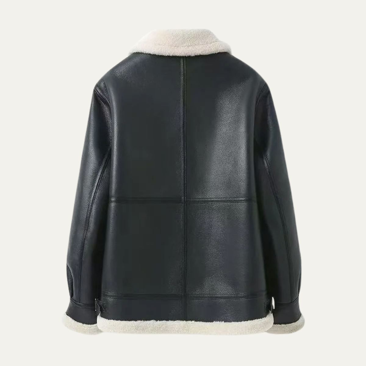 Elarova | Herren-Winterjacke im Fliegerstil mit Lammfellfutter