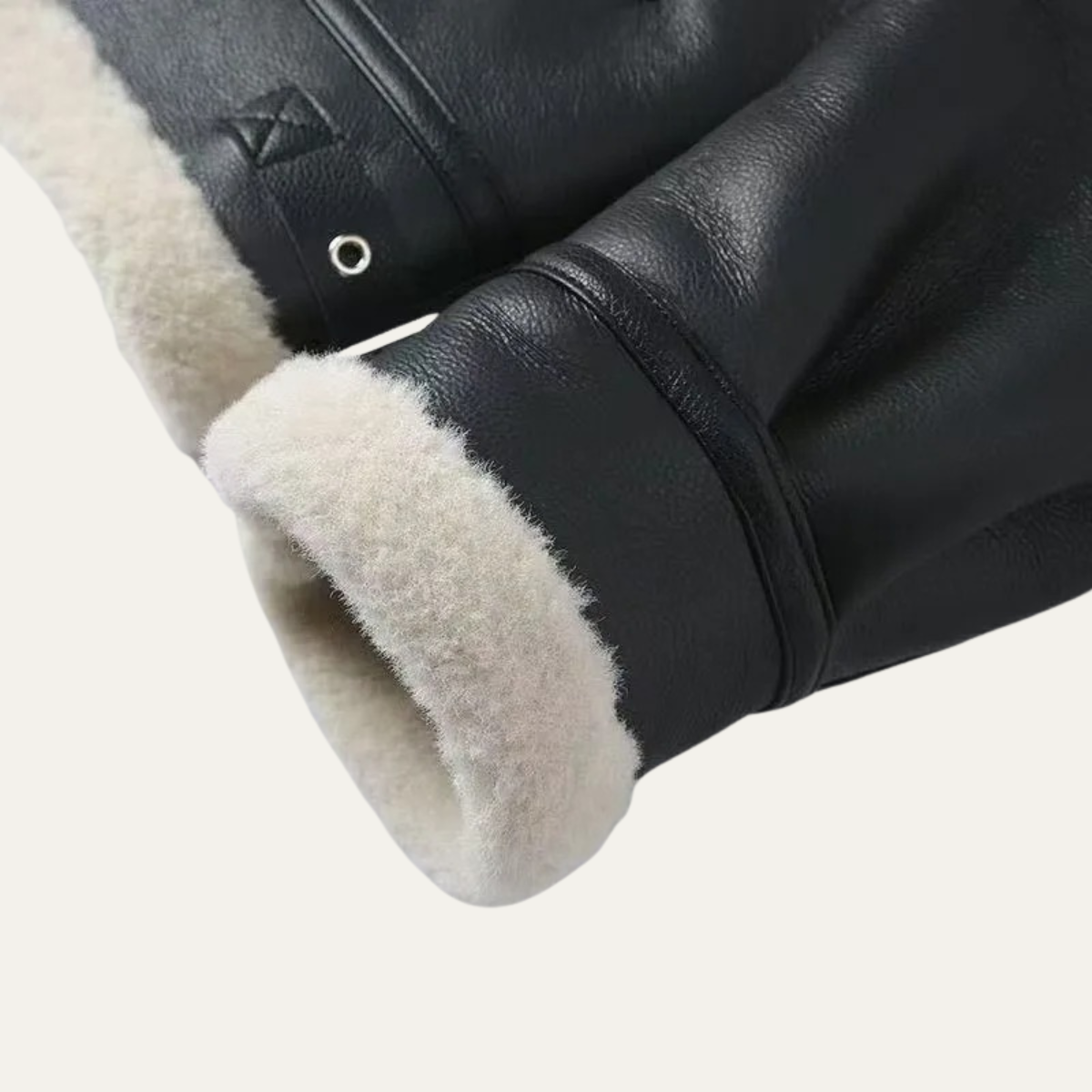 Elarova | Herren-Winterjacke im Fliegerstil mit Lammfellfutter