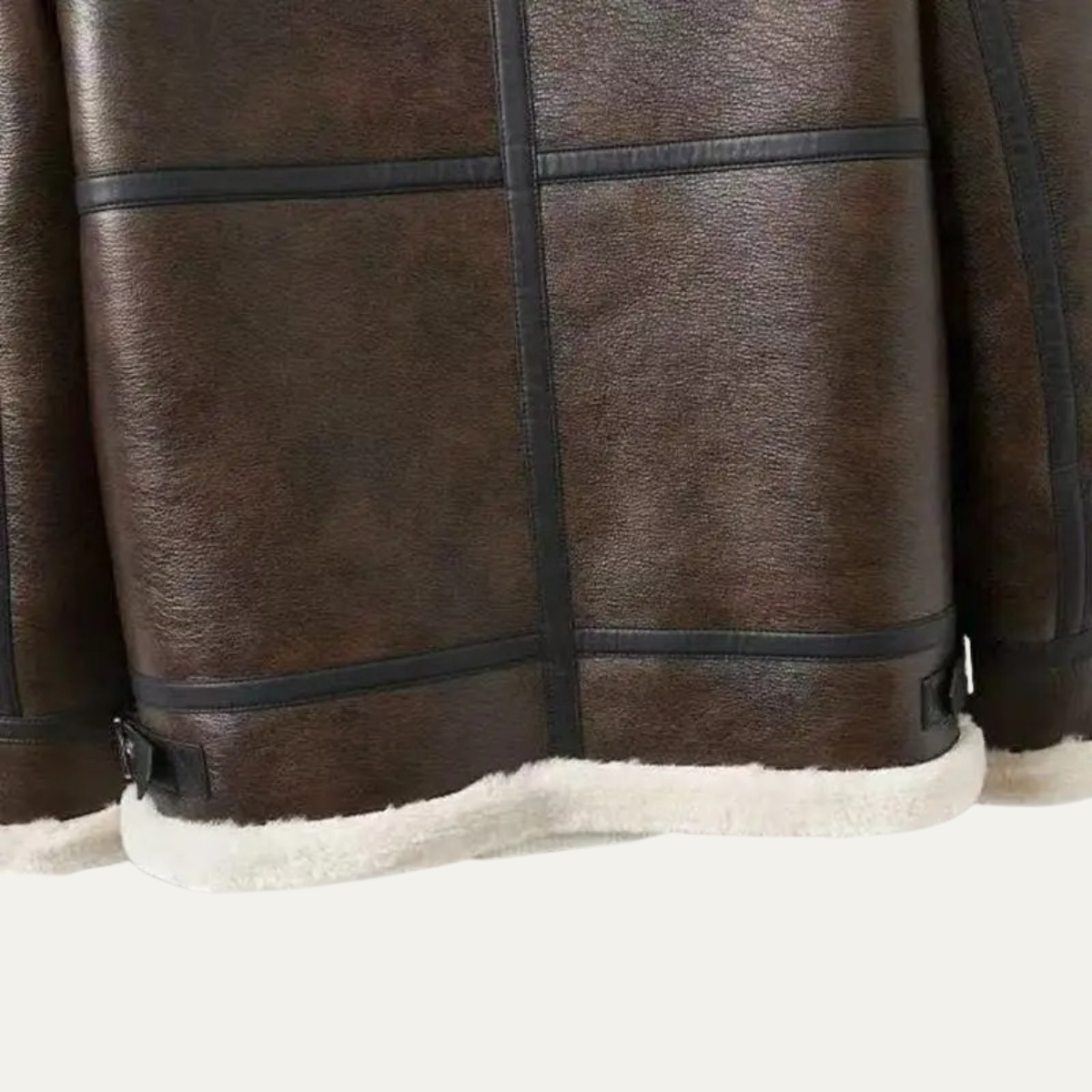 Elarova | Herren-Winterjacke im Fliegerstil mit Lammfellfutter
