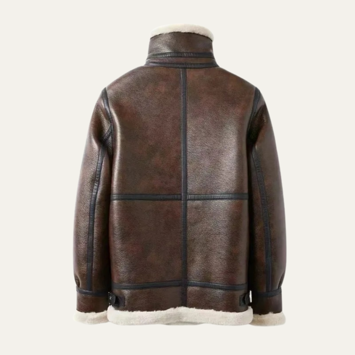 Elarova | Herren-Winterjacke im Fliegerstil mit Lammfellfutter