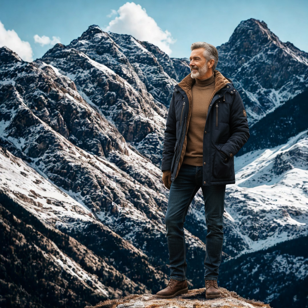 Elarova | Herren Winterjacke mit Fleecefutter
