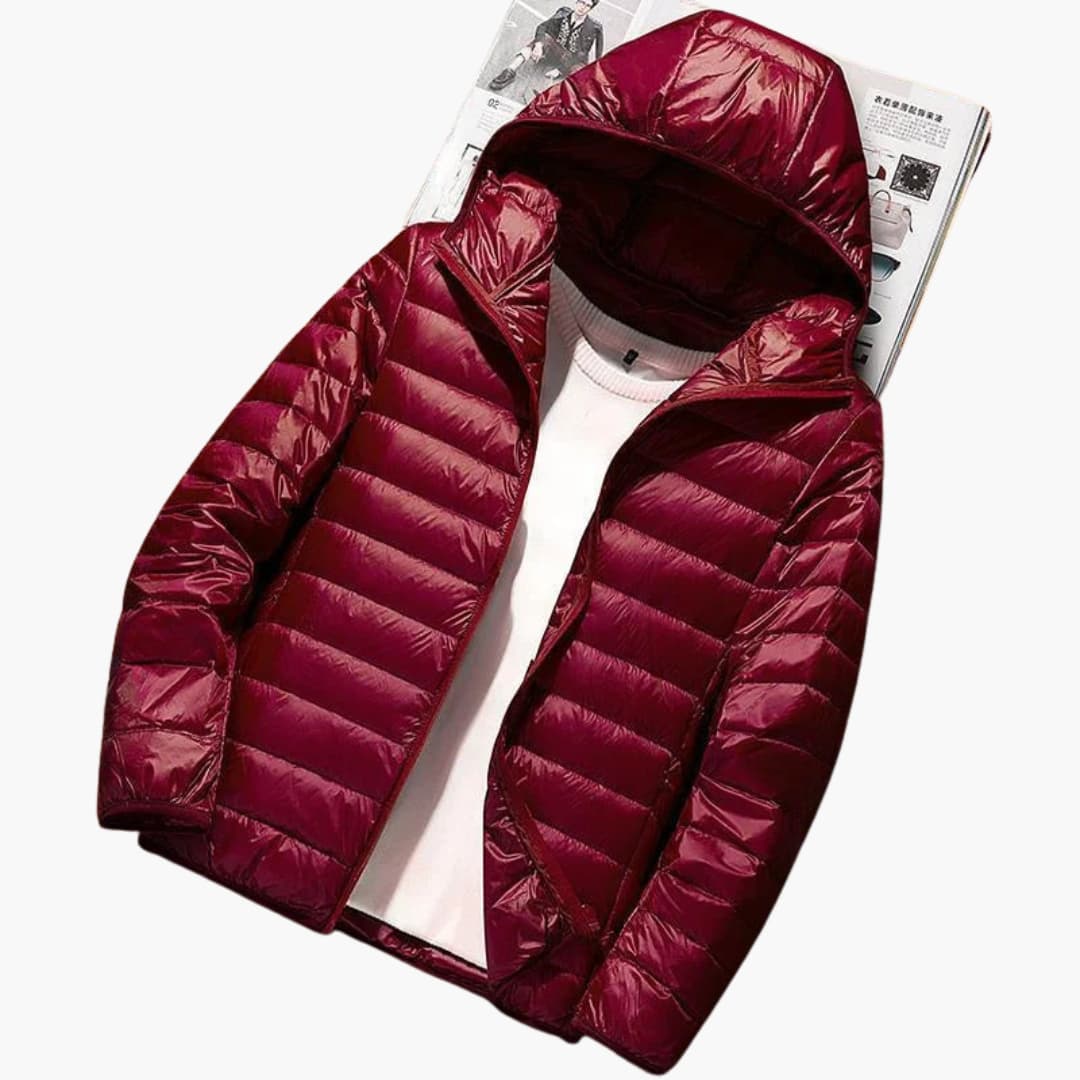 Elarova | Herren-Winterjacke mit Kapuze und Steppdesign