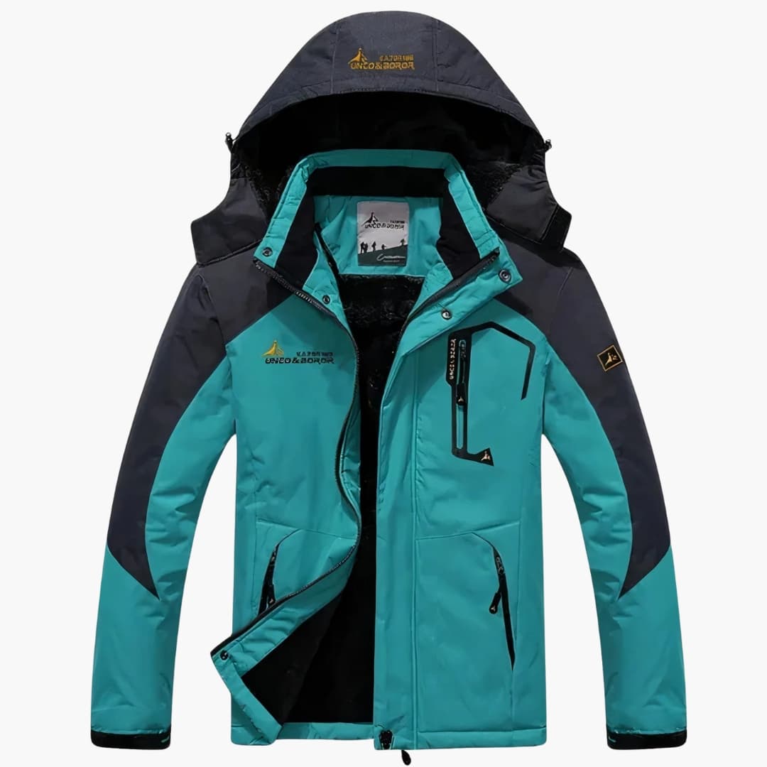 Elarova | Herren Winterjacke mit Reißverschluss und abnehmbarer Kapuze