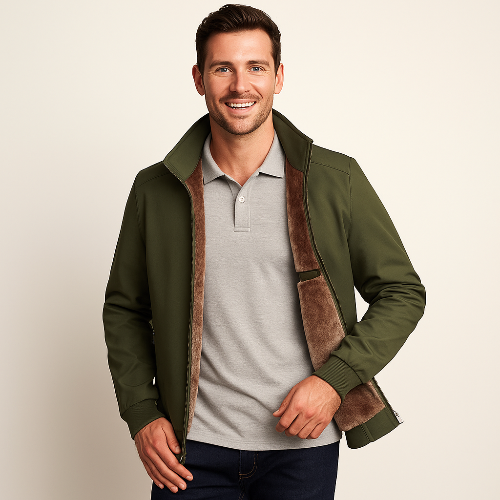 Elarova | Herren-Winterjacke mit Sherpa-Futter