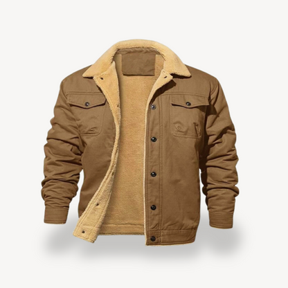 Elarova | Herren-Winterjacke mit Sherpa-Futter