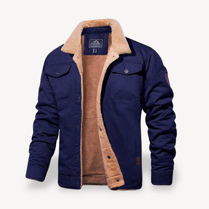 Elarova | Herren-Winterjacke mit Sherpa-Futter